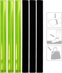 Kwmobile Reflecterende Banden - Set Van 6 Lichtgevende Armbanden - Reflectorband Voor Hardlopen, Fietsen, Wandelen, Paardrijden - Universeel -BASIL Verkoop 1019x1200 5