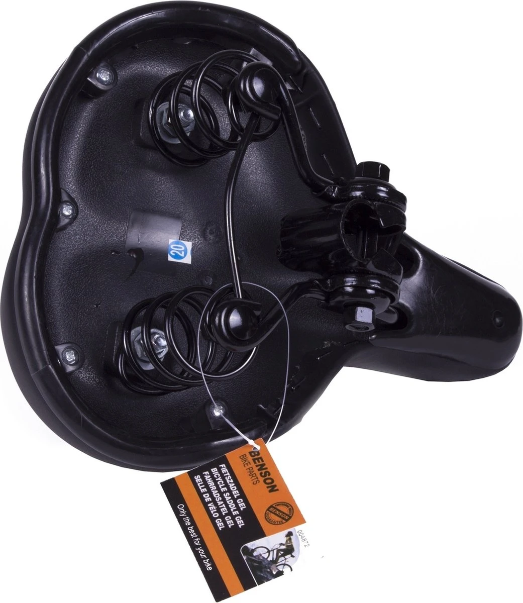 Benson Universeel Gel Fietszadel Voor Dames En Heren - 23x18x6 Cm - Zwart | Comfortabel Unisex Zadel Past Op Elke Fiets 10 Benson Universeel Gel Fietszadel Voor Dames En Heren - 23x18x6 Cm - Zwart | Comfortabel Unisex Zadel Past Op Elke Fiets - Afbeelding 10