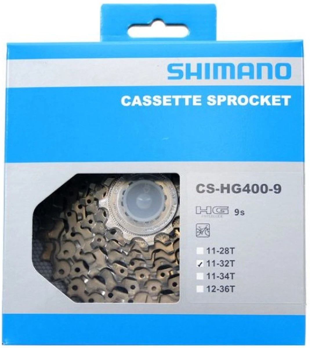 Cassette Shimano HG400 9 Speed 11-32T 2 Cassette Shimano HG400 9 Speed 11-32T - Afbeelding 2