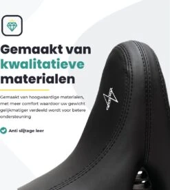 Voltano City XXXL Fietszadel Met Uitsparing – Unisex Extra Breed Fietszadel – Tegen Zadelpijn – 100% Waterdicht – Incl. Gratis Zadelstrop - Zwart -BASIL Verkoop 1075x1200 6