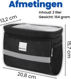 Fietstas Stuur Met Mobiele Smartphone / Telefoonhouder - Stuurtas Fiets Voor Normale, Racefietsen, Electrische Fietsen - Waterdicht - Afneembaar -BASIL Verkoop 1076x1200 7