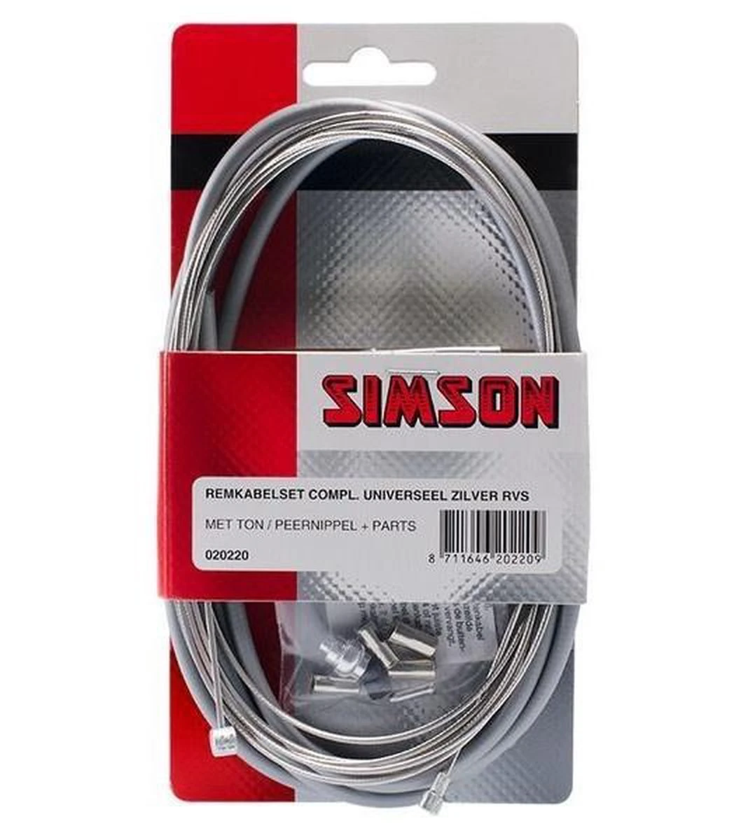 Simson Remkabelset Universeel Grijs 2 Simson Remkabelset Universeel Grijs - Afbeelding 2