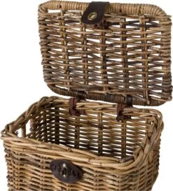 Fastrider Sera Rotan Fietsmand - Bruin - 8L - Handgemaakt - Met Klep -BASIL Verkoop 1087x1200 1
