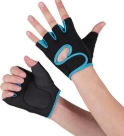 Fitnesshandschoenen - Sporthandschoenen - Zwart/Blauw - Maat M -BASIL Verkoop 1090x1200 11