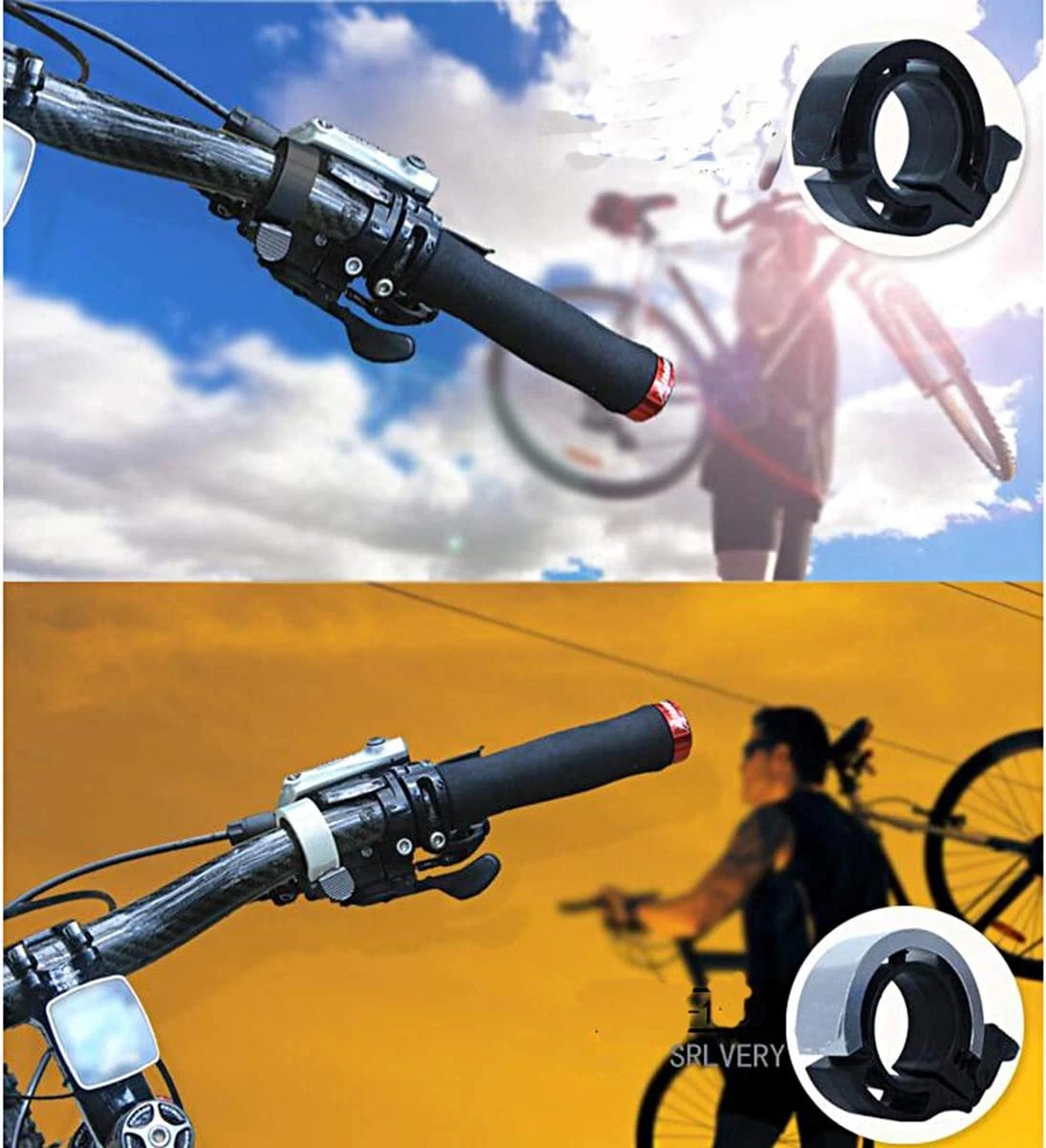 Fietsbel Voor 22mm Stuur - Mini Onzichtbare Bel - Voor MTB En Racefiets - Zwart 7 Fietsbel Voor 22mm Stuur - Mini Onzichtbare Bel - Voor MTB En Racefiets - Zwart - Afbeelding 7