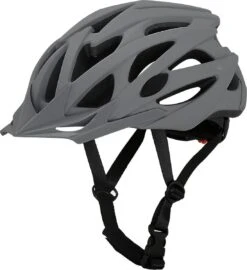 Racefiets Fietshelm - Met Afneembaar Voorpaneel - MTB Helm - Integrally Gegoten - Verstelbaar - Met Opbergtas - Volwassenen - Unisex - M/L 55-61 Cm - Grijs