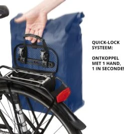 Dutch Mountains Enkele Fietstas | Rugzak | Sterke 100% Waterdicht | Fietstas, Schoudertas En Rugtas In 1 | 28 Liter | Blauw -BASIL Verkoop 1113x1200