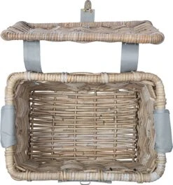 Basil Denton Fietsmand M - Voor - Rotan - Grijs - Medium -BASIL Verkoop 1124x1200