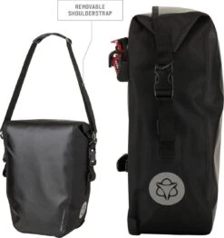 AGU Clean Enkele Fietstas Shelter Medium - Zwart - 17 L - Waterdicht - KLICKfix Module Rail -BASIL Verkoop 1132x1200 3