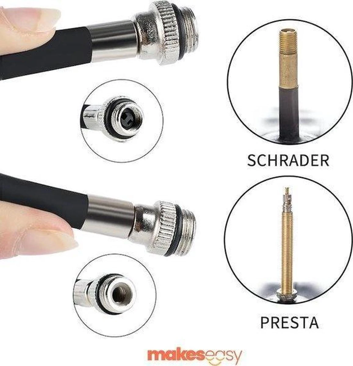 Fietspomp Racefiets | Mini Fietspomp | Met Flexible Slang | 8 Bar | Zwart 4 Fietspomp Racefiets | Mini Fietspomp | Met Flexible Slang | 8 Bar | Zwart - Afbeelding 4