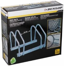 Dunlop Fietsenrek Voor 2 Fietsen - Aluminium - Voor Aan De Muur Of Op De Grond -BASIL Verkoop 1158x1200 3