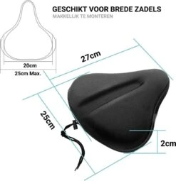 Smilegoods® Gel Zadelhoes Fiets 3D - Zadeldek - Zadelhoes Waterdicht - Zadeldek Fiets - Universeel Brede Zadels - Veiligheidsreflector Voor In Het Donker -BASIL Verkoop 1162x1200 3