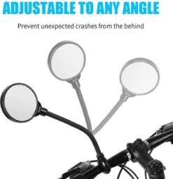Merkloos 1 Stuk Fiets Achteruitkijkspiegel Groothoek Bolle Spiegel Mountainbike Veiligheid Spiegel Handvat Zachte Pijp 8cm -BASIL Verkoop 1164x1200 4