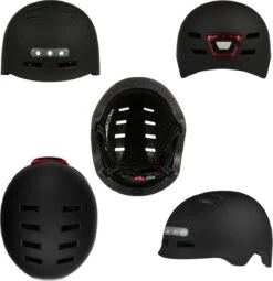 Fiets Helm - Scooter Helm - Snorscooter Helm - Snorfiets Helm - Elektrische Fiets Helm - Inclusief LED Verlichting - Maat L (hoofdomtrek 58-61cm) -BASIL Verkoop 1164x1200 8
