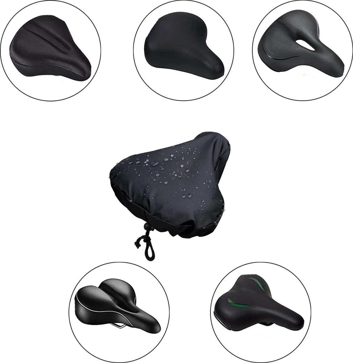 Zadelhoes - 2 Stuks - Zwart - Universeel - Bescherming Van Je Zadel Tegen Weer En Wind 5 Zadelhoes - 2 Stuks - Zwart - Universeel - Bescherming Van Je Zadel Tegen Weer En Wind - Afbeelding 5