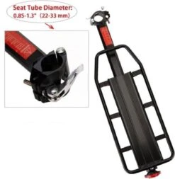 Merkloos Bagagedrager Fiets - Bagagerek Met Zadelpenbevestiging - Aluminium - Zwart - Geschikt Voor Mountainbike & Racefiets -BASIL Verkoop 1170x1200 5