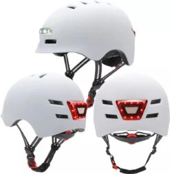 Fietshelm-Met Voor- En Achterlicht-Skatehelm -Maat-M-54 Tot 57cm-Helm Wit - LED Verlichting -BASIL Verkoop 1171x1200 2
