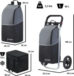 Shoppingcruiser 2 In 1 Boodschappentrolley Voor Achter De Fiets - Fietskar - Robuuste Boodschappenwagen - Allround Bagagekar -BASIL Verkoop 1173x1200 6