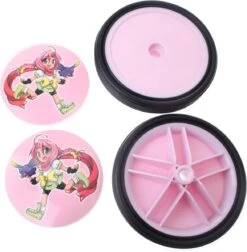 Pexkids Zijwieltjes 12-20 Inch Mila Pvc Zwart Met Roze