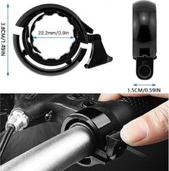 Fietsbel Voor 22mm Stuur - Mini Onzichtbare Bel - Voor MTB En Racefiets - Zwart 12 Fietsbel Voor 22mm Stuur - Mini Onzichtbare Bel - Voor MTB En Racefiets - Zwart -BASIL Verkoop 1184x1200 11