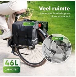 Ekostar® Online Shopping - Fietstassen Dubbel - Waterafstotend - Fietstas - 46 Liter - Fietstassen Elektrische Fietsen -BASIL Verkoop 1185x1200 2
