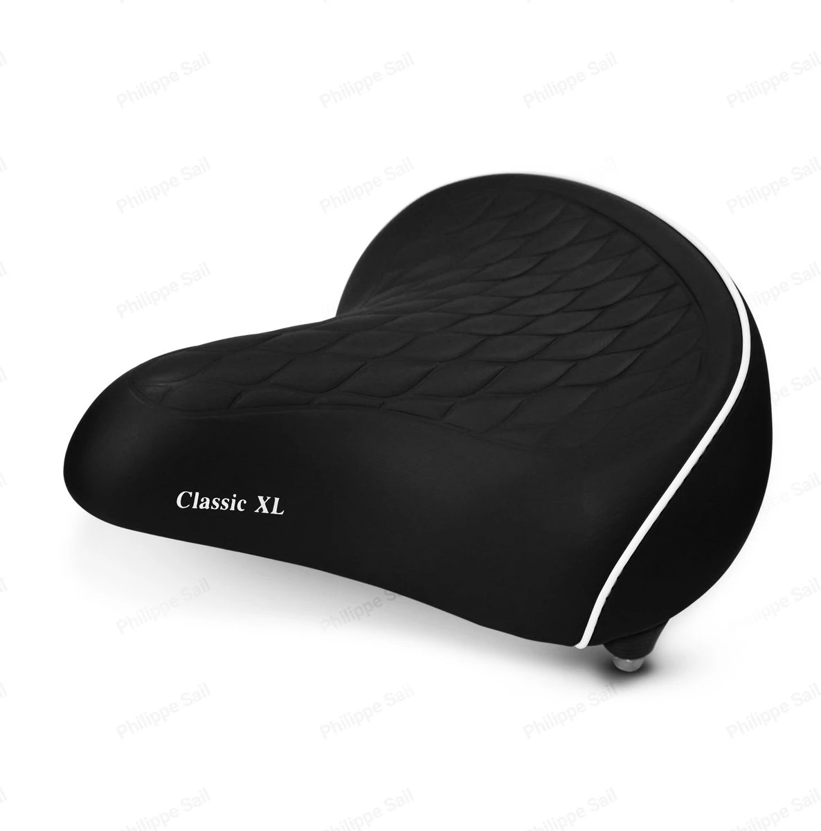 Philippe Sail Fietszadel Black Classic XXL, Stijlvol En Comfortabel Zadel Voor Veel Fietsplezier, Ergonomisch, Groot Zadel, Zacht En Geschikt Voor Alle Fietsen Inclusief Elektrische Fietsen 2 Philippe Sail Fietszadel Black Classic XXL, Stijlvol En Comfortabel Zadel Voor Veel Fietsplezier, Ergonomisch, Groot Zadel, Zacht En Geschikt Voor Alle Fietsen Inclusief Elektrische Fietsen - Afbeelding 2