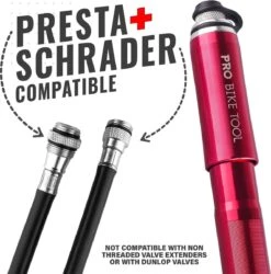 PRO BIKE TOOL Mini Luchtpomp Fiets, Fietspomp Voor Alle Ventielen (Presta & Schrader), Hoge Druk Tot 6,9 Bar / 100 PSI, Betrouwbare, Compacte & Lichtgewicht Framepomp, Pomp Voor Racefiets & Mountainbike. -BASIL Verkoop 1187x1200 5