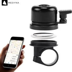 MEDYNA TrackBell - Fietsbel - AirTag Fiets - GPS Tracker Fiets - Fietsalarm - Fiets GPS - Bike Tracker - Ebike