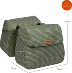 New Looxs Joli Double Nomi Double Fietstas - 37 Liter - Groen -BASIL Verkoop 1191x1200 2