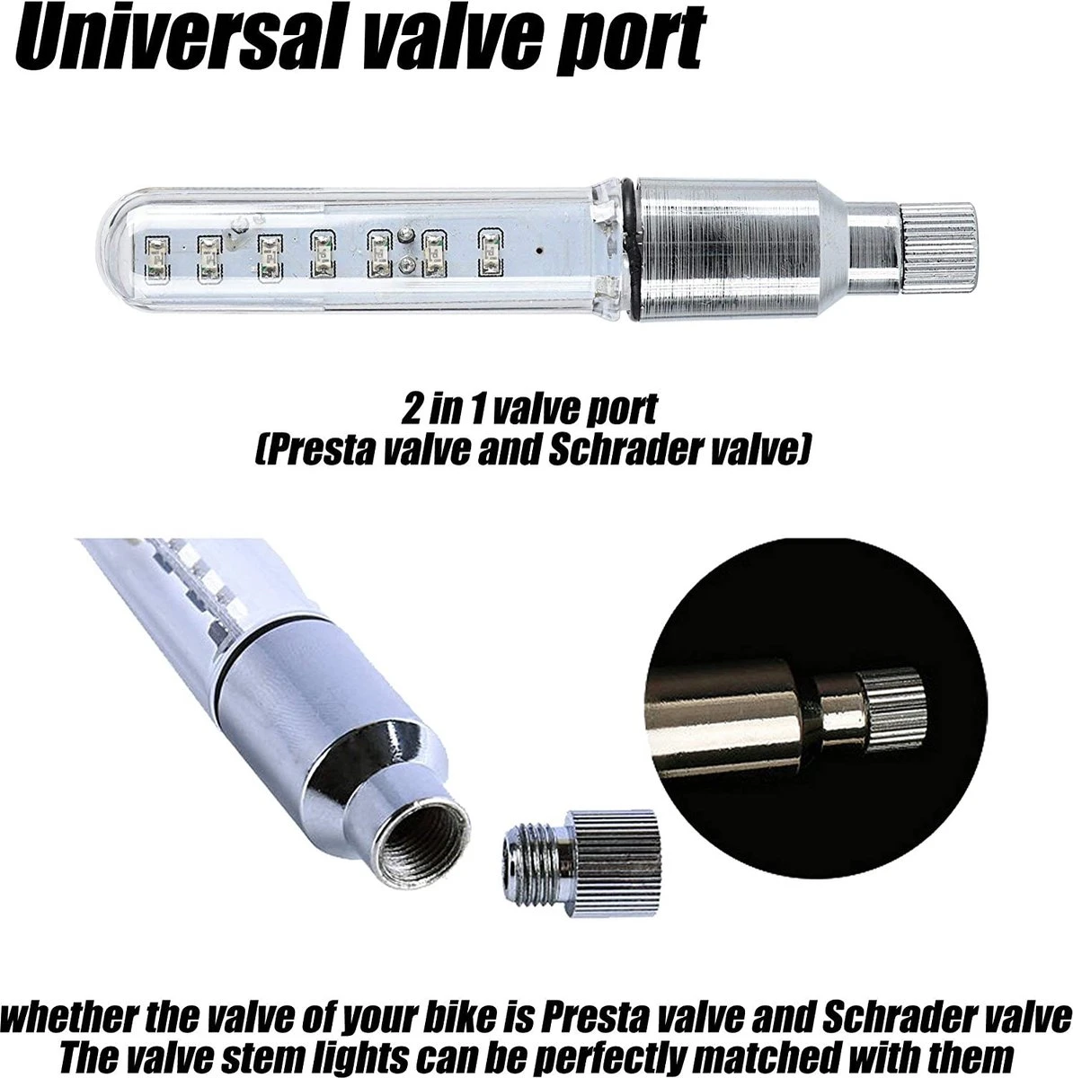 BOTC Fiets Ventiel LED Lampjes - Fietswielverlichting - Ventielbevestiging - Blauw - 1 Stuks - Incl. Batterijen 4 BOTC Fiets Ventiel LED Lampjes - Fietswielverlichting - Ventielbevestiging - Blauw - 1 Stuks - Incl. Batterijen - Afbeelding 4