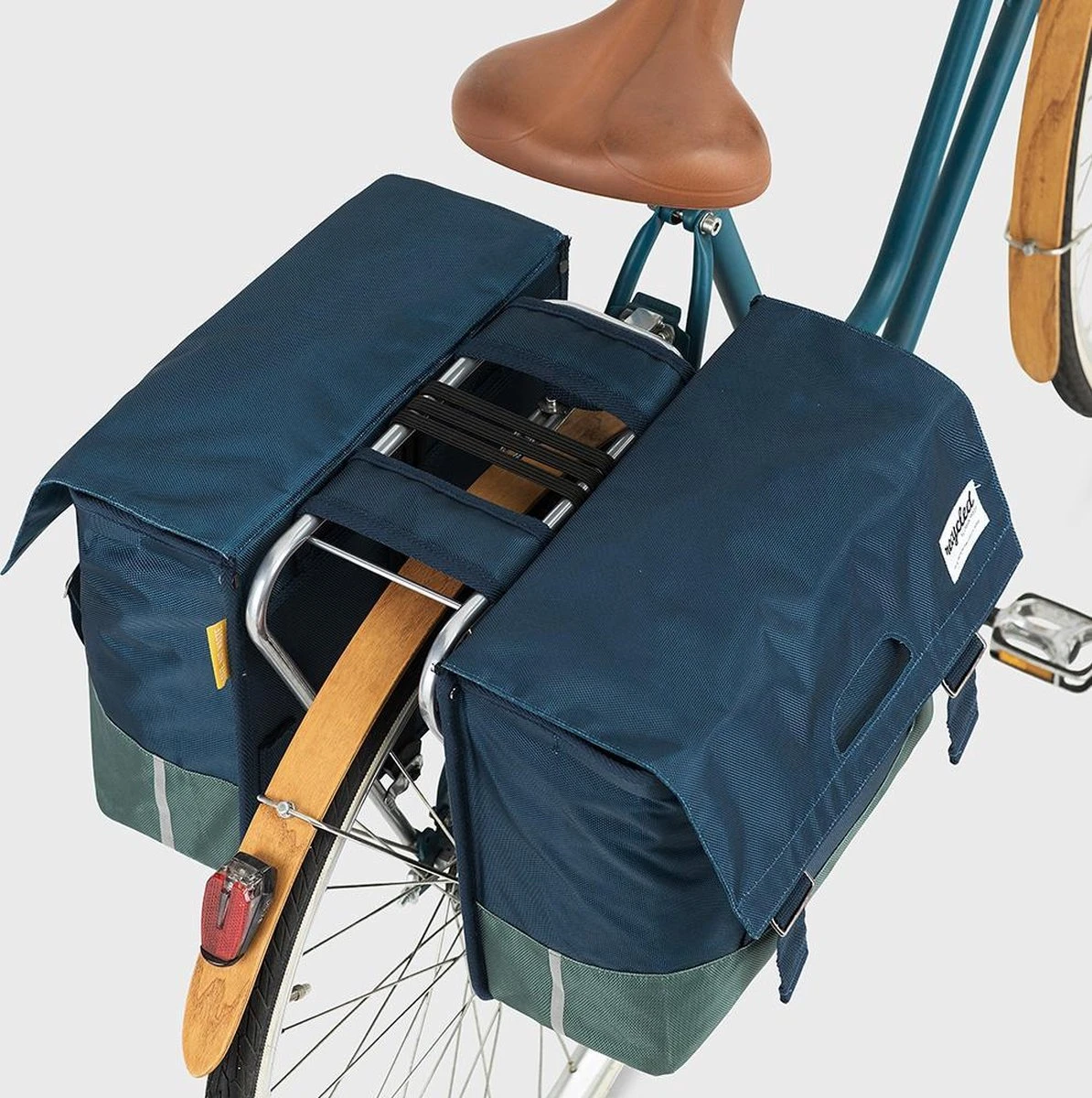 Urban Proof Fietstas Dubbel 40L Recycled Blauw Groen - UP400579 2 Urban Proof Fietstas Dubbel 40L Recycled Blauw Groen - UP400579 - Afbeelding 2