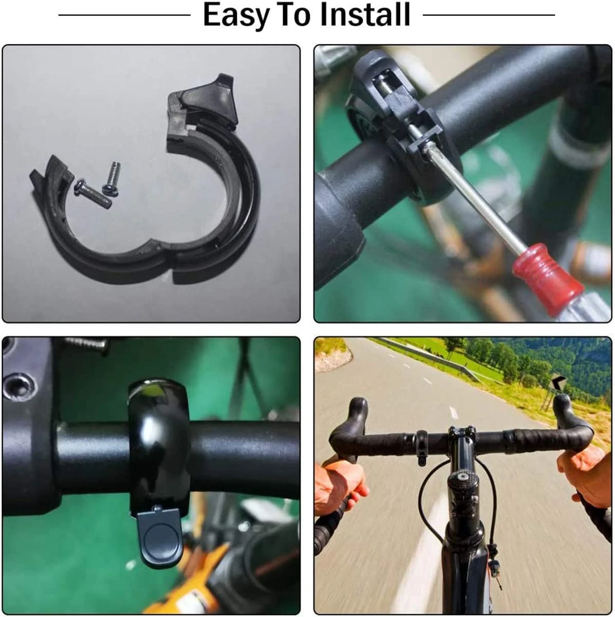 Fietsbel Voor 22mm Stuur - Mini Onzichtbare Bel - Voor MTB En Racefiets - Zwart 4 Fietsbel Voor 22mm Stuur - Mini Onzichtbare Bel - Voor MTB En Racefiets - Zwart - Afbeelding 4