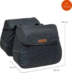 New Looxs Joli Double Nomi Dubbele Fietstas - 37 Liter - Zwart -BASIL Verkoop 1197x1200 4
