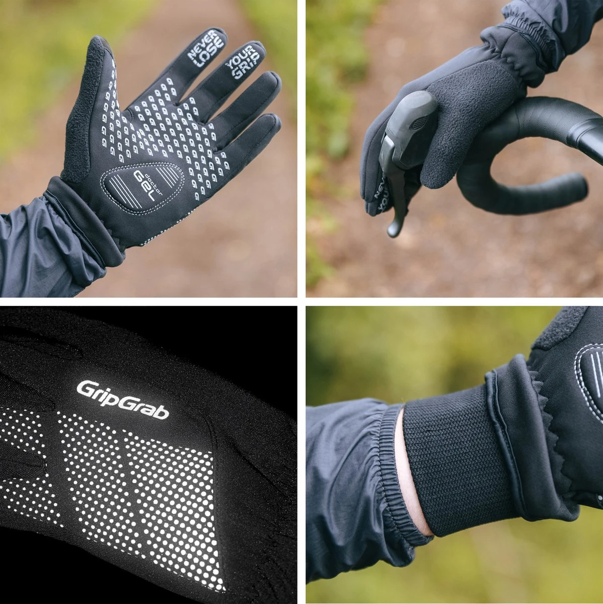 GripGrab - Ride Windproof Winter Gevoerde Padded Fietshandschoenen - Zwart - Unisex - Maat XL 2 GripGrab - Ride Windproof Winter Gevoerde Padded Fietshandschoenen - Zwart - Unisex - Maat XL - Afbeelding 2