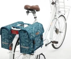 New Looxs Fiori Double Forest Dubbele Fietstas - 30 Liter - Blauw -BASIL Verkoop 1200x1003