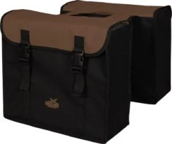 Greenlands - Dubbele Fietstas - 34 Liter - Zwart;Bruin