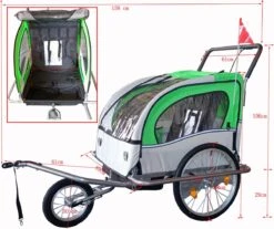 Fietskar Kind - Fietsaanhanger - Met Schokbreker - Blauw 13 Fietskar Kind - Fietsaanhanger - Met Schokbreker - Blauw -BASIL Verkoop 1200x1008