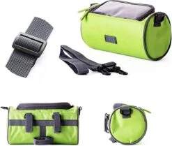 DICY Fiets Stuurtas - Fietstas Stuur Met Smartphone / Telefoonhouder & Kaarthouder Zwart -BASIL Verkoop 1200x1013