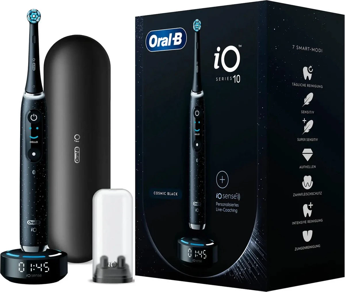 Oral B Oral-B IO Series 10 Volwassene Roterende-oscillerende Tandenborstel Zwart 1 Oral B Oral-B IO Series 10 Volwassene Roterende-oscillerende Tandenborstel Zwart