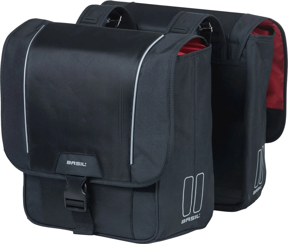 Basil Sport Design Dubbele Fietstas - Grijs - 32 Liter 15 Basil Sport Design Dubbele Fietstas - Grijs - 32 Liter - Afbeelding 15