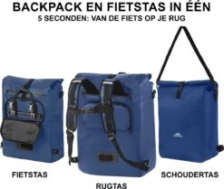 Dutch Mountains Enkele Fietstas | Rugzak | Sterke 100% Waterdicht | Fietstas, Schoudertas En Rugtas In 1 | 28 Liter | Blauw -BASIL Verkoop 1200x1017 3
