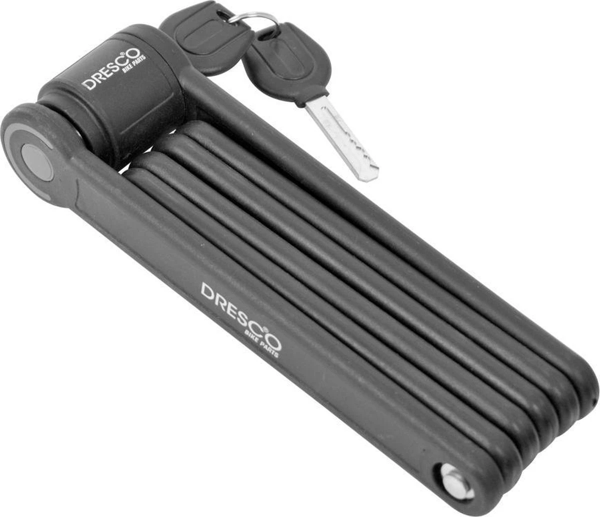 Dresco - Vouwslot - 85x5,5cm - Met Houder - Zwart 2 Dresco - Vouwslot - 85x5,5cm - Met Houder - Zwart - Afbeelding 2