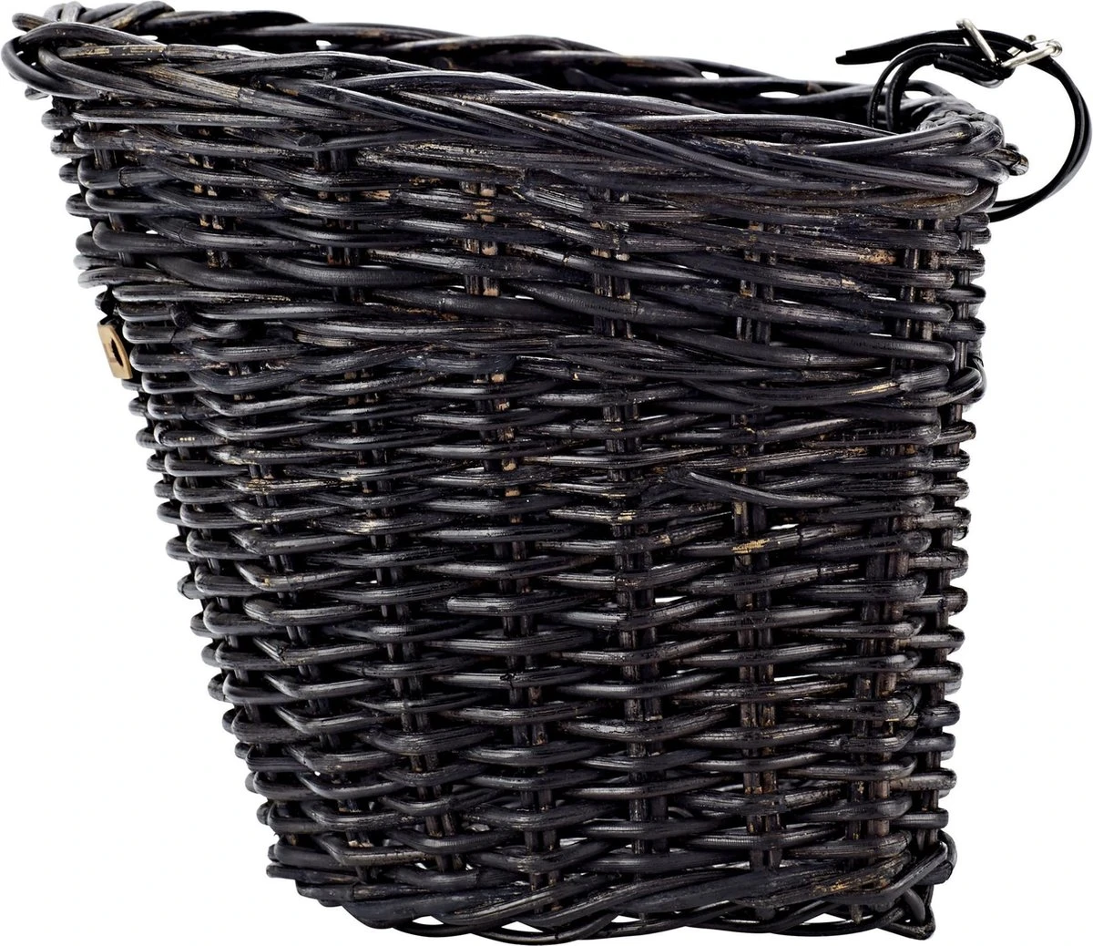 Basil Darcy L Fietsmand - Voor - Rotan - Inclusief Riempjes - Zwart Melee 2 Basil Darcy L Fietsmand - Voor - Rotan - Inclusief Riempjes - Zwart Melee - Afbeelding 2