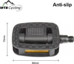 Fiets Pedalen - Anti Slip - Trappers Voor Fiets Met Reflector - 14.2mm Schroefdraad - 9/16 Inch -Zwart 16 Fiets Pedalen - Anti Slip - Trappers Voor Fiets Met Reflector - 14.2mm Schroefdraad - 9/16 Inch -Zwart -BASIL Verkoop 1200x1046 8