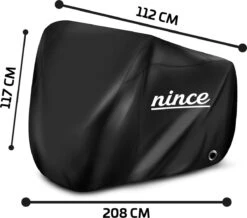 Nince Fietshoes Universeel Voor Alle Fietsen - Waterdicht 210D Oxford - Fiets Hoes Voor 2 Fietsen - Incl. Opbergzak - Zwart -BASIL Verkoop 1200x1059 4