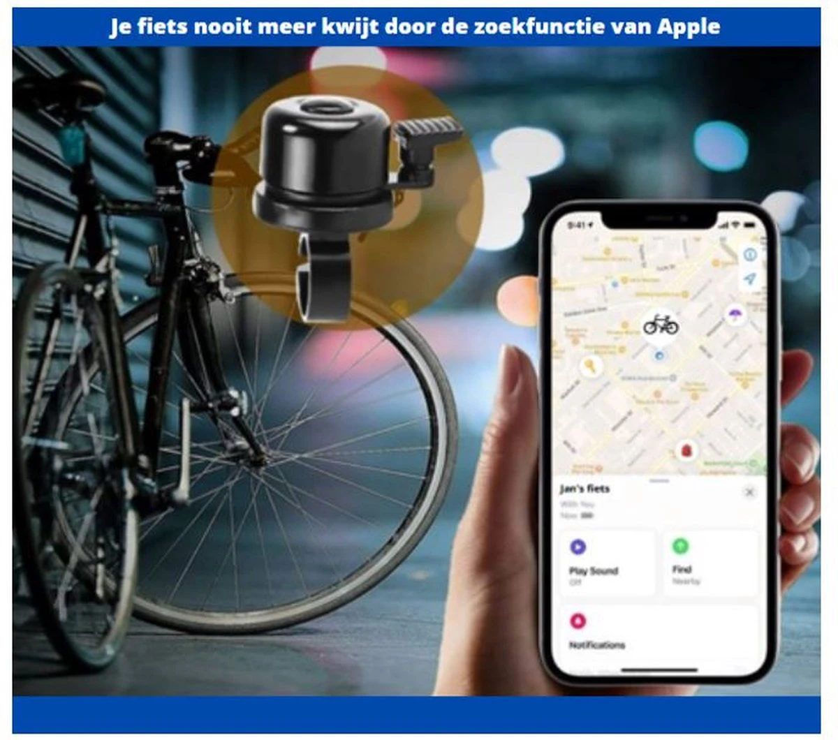 Fietsbel Voor Apple AirTag - AirTag Houder - AirTag Fiets - AirTag Hoesje - Incl. Schroevendraaier Voor Montage - Waterdicht 4 Fietsbel Voor Apple AirTag - AirTag Houder - AirTag Fiets - AirTag Hoesje - Incl. Schroevendraaier Voor Montage - Waterdicht - Afbeelding 4