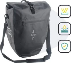 Voltano Luxe Fietstas Greek 28L - Enkele Pakaftas - Zwart Met Motief - 100% Waterdicht - Gratis Schouderband 21 Voltano Luxe Fietstas Greek 28L - Enkele Pakaftas - Zwart Met Motief - 100% Waterdicht - Gratis Schouderband -BASIL Verkoop 1200x1066 1