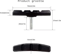 2 Set Universele Rubberen Fiets V Remblokken Set - 2 Paar – 4Stuks – 70mm | Rubber Remblokjes | Fietsen Remblok | Remblokkenset | Remblokset Geschikt Voor Mountainbike, Stadsfiets, Vouwfiets En Tourfiets -BASIL Verkoop 1200x1068 11