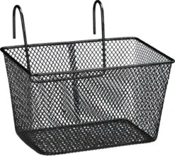 Relaxdays Fietsmand Stuur - Fietsmandje Met Haken - Fiets Mand Voorop - Klein - Metaal - Zwart -BASIL Verkoop 1200x1075 7