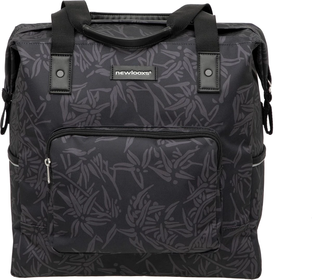 New Looxs Camella Bamboo Enkele Fietstas Shopper - Afneembaar - 24,5 Liter - Zwart 2 New Looxs Camella Bamboo Enkele Fietstas Shopper - Afneembaar - 24,5 Liter - Zwart - Afbeelding 2